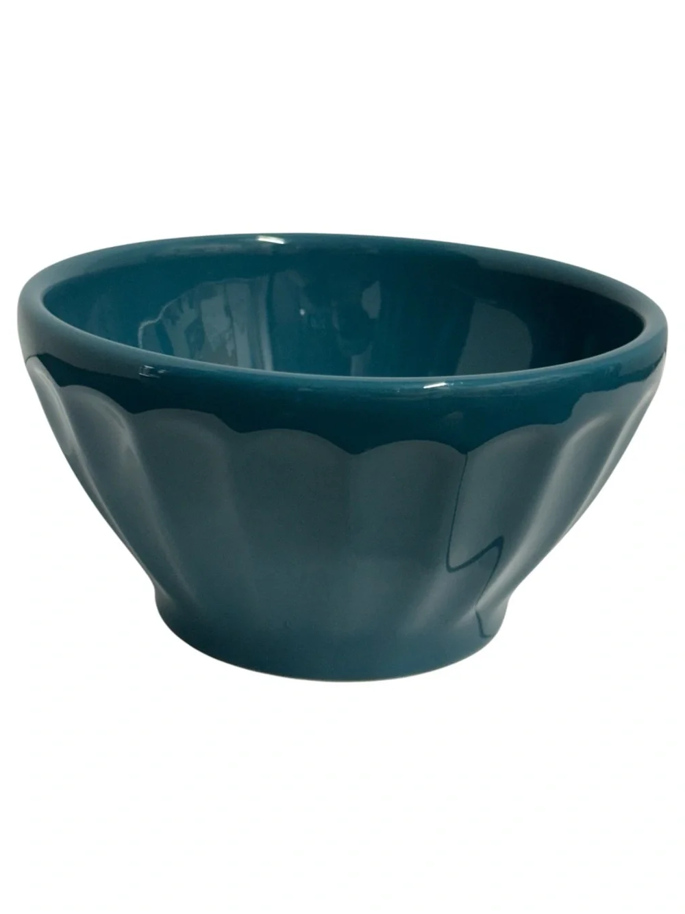 Anthropologie Dark Teal Ceramic Latte Cereal Bowl